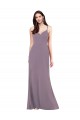 Sweetheart Long Soft Chiffon Dark Lavender Sleeveless Formal Evening Gown / Bridesmaid Dress Victoria