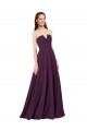 Strapless Long Soft Chiffon Grape Sleeveless Formal Dress / Bridesmaid Dress Victoria