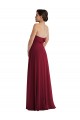 Strapless Long Soft Chiffon Burgundy Sleeveless Formal Evening Gown / Bridesmaid Dress Victoria