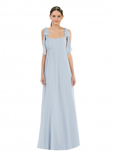 Sweetheart Long Soft Chiffon Sea Glass Sleeveless Semi Formal Evening Dress / Bridesmaid Dress Victoria