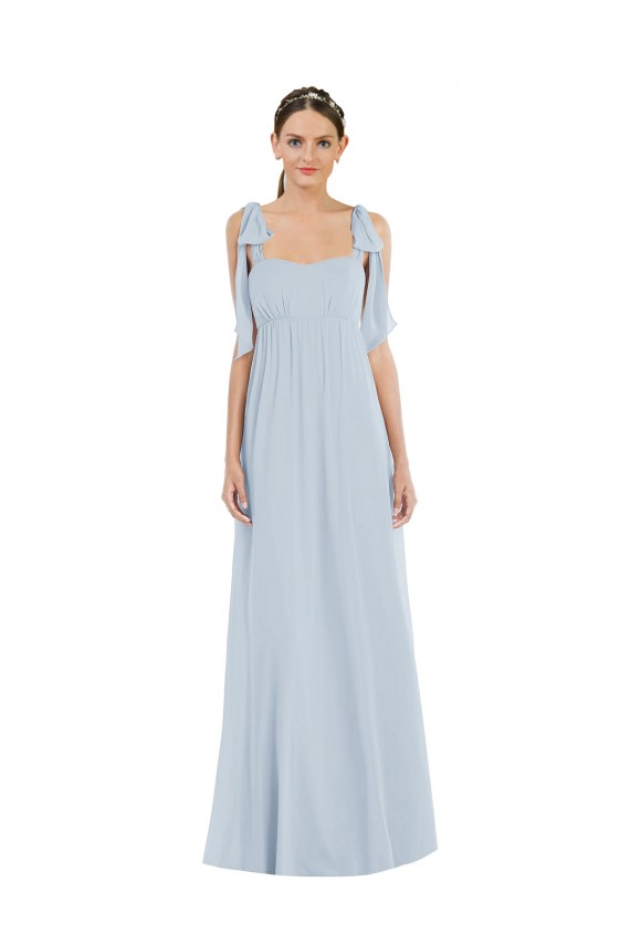 Sweetheart Long Soft Chiffon Sea Glass Sleeveless Semi Formal Evening Dress / Bridesmaid Dress Victoria