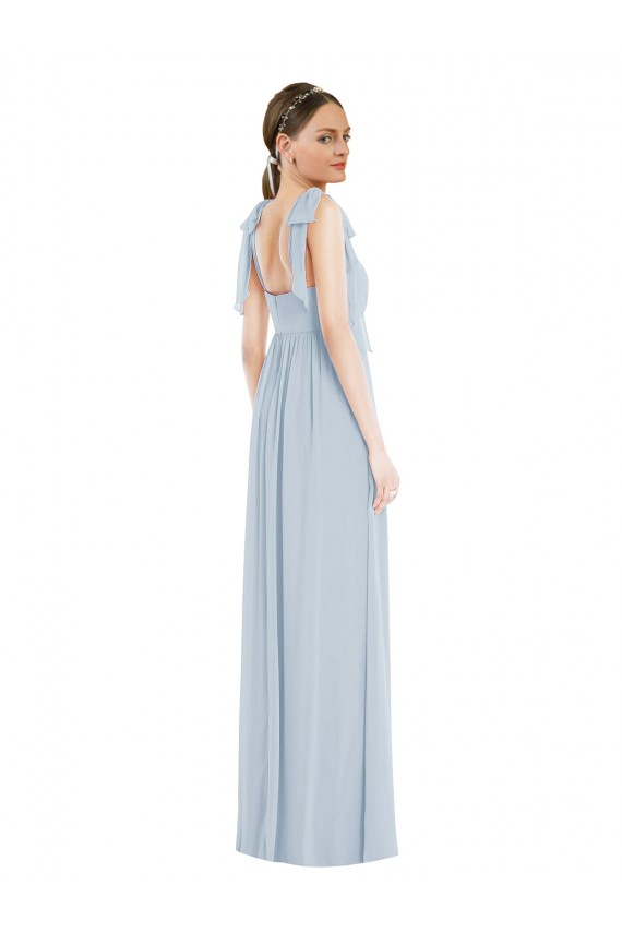 Sweetheart Long Soft Chiffon Sea Glass Sleeveless Semi Formal Evening Dress / Bridesmaid Dress Victoria
