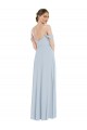 Off the Shoulder Long Soft Chiffon Sea Glass Flounce Sleeves Semi Formal Evening Dress / Bridesmaid Dress Victoria