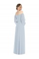 Sweetheart Long Soft Chiffon Sea Glass Puff Sleeves Formal Evening Gown / Bridesmaid Dress Victoria
