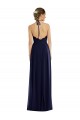 Halter Neck Long Soft Chiffon Dark Navy Sleeveless Semi Formal Evening Dress / Bridesmaid Dress Victoria