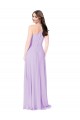 V-Neck Long Soft Chiffon Saffron Sleeveless Formal Dress / Bridesmaid Dress Victoria
