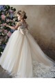 Sweetheart Chapel Train Tulle & Lace Champagne Sleeveless Flower Girl Dresses Victoria