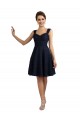 Sweetheart Knee Length Lace Dark Navy Sleeveless Bridesmaid Dresses Victoria
