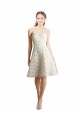 Strapless Knee Length Lace Ivory,Champagne Sleeveless Bridesmaid Dress Victoria