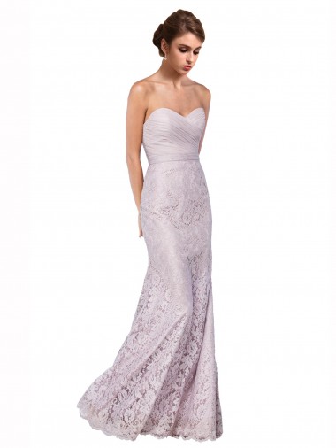 Sweetheart Long Lace Sleeveless Bridesmaid Dress / Evening Dress Victoria