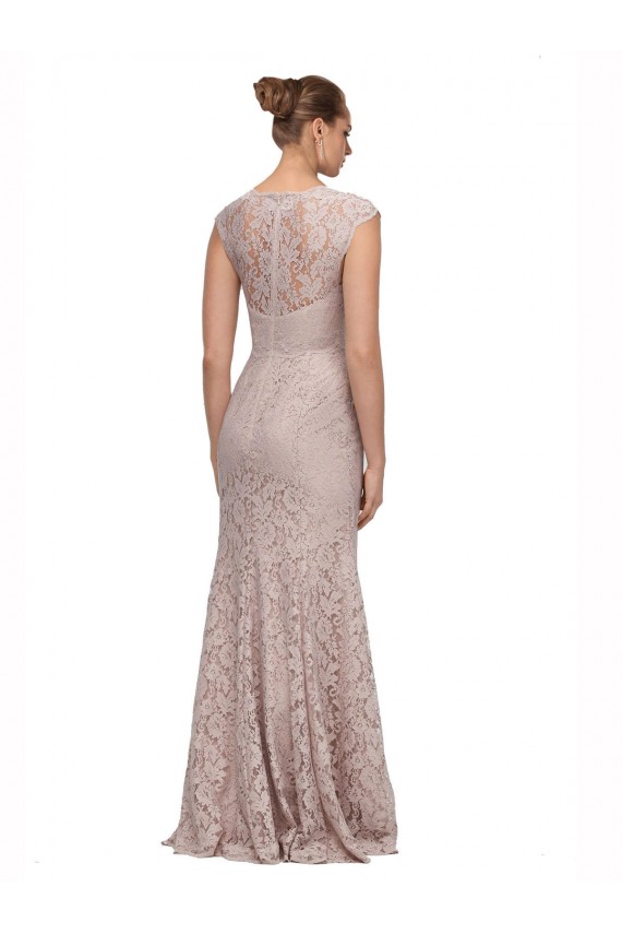 Sweetheart Long Lace Cap Sleeves Bridesmaid Dress / Formal Dress Victoria