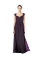 Sweetheart Long Soft Chiffon & Lace Grape Sleeveless Formal Dress / Bridesmaid Dress Victoria