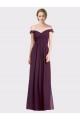 Sweetheart Long Soft Chiffon & Lace Grape Sleeveless Bridesmaid Dress Victoria