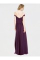 Sweetheart Long Soft Chiffon & Lace Grape Sleeveless Bridesmaid Dress Victoria
