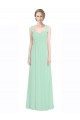 Sweetheart Long Soft Chiffon & Lace Mint Green Sleeveless Bridesmaid Dress Victoria