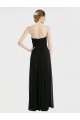 Strapless Long Soft Chiffon & Lace Black Sleeveless Bridesmaid Dress Victoria