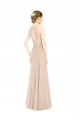 High Neck Long Soft Chiffon & Lace Champagne Sleeveless Prom Dress / Bridesmaid Dress Victoria