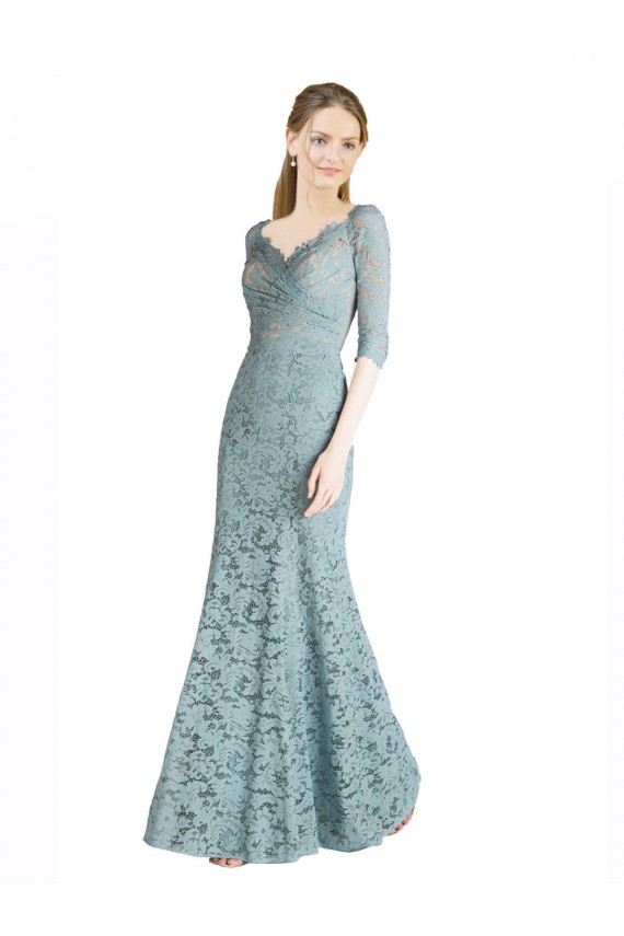 Sweetheart Long Lace Half Sleeves Prom Dress / Bridesmaid Dress Victoria
