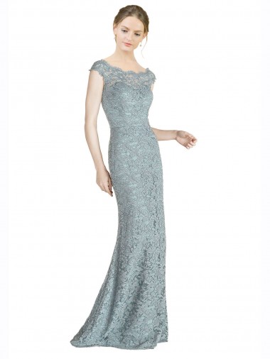 Off the Shoulder Long Lace Cap Sleeves Prom Dress / Bridesmaid Dress Victoria