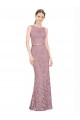 Illusion Neck Long Lace Sleeveless Prom Dress / Bridesmaid Dress Victoria