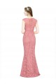 Strapless Long Lace Salmon Sleeveless Prom Dress / Bridesmaid Dress Victoria