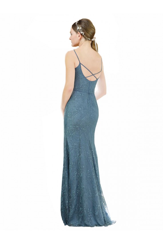 V-Neck Long Lace Sleeveless Bridesmaid Dress Victoria
