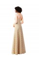Sweetheart Long Lace Champagne Sleeveless Bridesmaid Dress Victoria