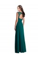 V-Neck Long Soft Chiffon & Lace Hunter Sleeveless Bridesmaid Dress Victoria