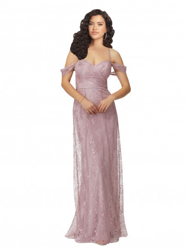Sweetheart Long Lace Sleeveless Bridesmaid Dress Victoria