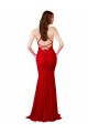 V-Neck Long Lace Red Sleeveless Formal Dress / Bridesmaid Dress Victoria