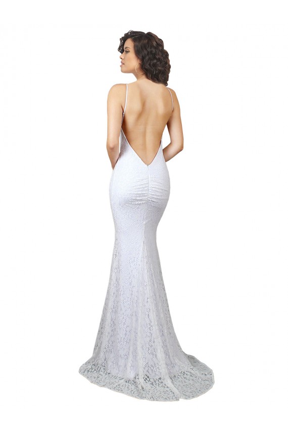 High Neck Sweep Train Lace White Sleeveless Wedding Dress Victoria