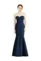 Sweetheart Long Floor Length Satin Dark Navy Sleeveless Bridesmaid Dress Victoria