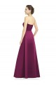 Strapless Long Satin Merlot Sleeveless Bridesmaid Dress Victoria