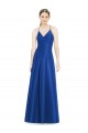 V-Neck Long Satin Royal Blue Sleeveless Bridesmaid Dress Victoria