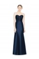 Strapless Long Satin Dark Navy Sleeveless Evening Dress / Bridesmaid Dress Victoria