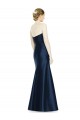 Strapless Long Satin Dark Navy Sleeveless Evening Dress / Bridesmaid Dress Victoria