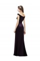 Off the Shoulder Long Satin Grape Cap Sleeves Bridesmaid Dress Victoria