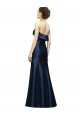 Strapless Long Satin Dark Navy Mermaid Sleeveless Bridesmaid Dress Victoria