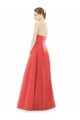 Jewel Neck Long Satin Firecracker Sleeveless Bridesmaid Dress Victoria