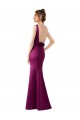 Bateau Neck Long Satin Merlot Sleeveless Black Tie Evening Gown / Prom Dress / Bridesmaid Dress Victoria