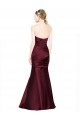 Sweetheart Long Satin Burgundy Sleeveless Formal Evening Gown / Prom Dress / Bridesmaid Dress Victoria