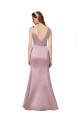 V-Neck Long Satin Burgundy Sleeveless Formal Evening Gown / Prom Dress / Bridesmaid Dress Victoria