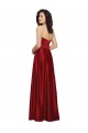 Strapless Long Satin Dark Red Sleeveless Prom Dress / Bridesmaid Dress Victoria