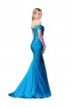 High Neck Long Satin Peacock Blue Sleeveless Formal Evening Gown / Prom Dress / Bridesmaid Dress Victoria