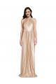 High Neck Long Sequin Gold Sleeveless Formal Evening Gown / Prom Dress / Bridesmaid Dress Victoria