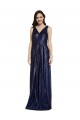 V-Neck Long Sequin Dark Navy Sheath Sleeveless Formal Evening Gown / Prom Dress / Bridesmaid Dress Victoria