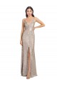 High Neck Long Sequin & Sparkling Sequin Silver Sleeveless Formal Evening Gown / Prom Dress / Bridesmaid Dress Victoria