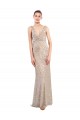V-Neck Long Sequin & Sparkling Sequin Silver Sleeveless Formal Evening Gown / Prom Dress / Bridesmaid Dress Victoria
