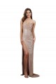 Scoop Neck Long Sequin Champagne Sleeveless Formal Evening Gown / Prom Dress / Bridesmaid Dress Victoria