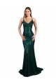 V-Neck Long Sequin Dark Green Mermaid Sleeveless Formal Evening Gown / Prom Dress / Bridesmaid Dress Victoria